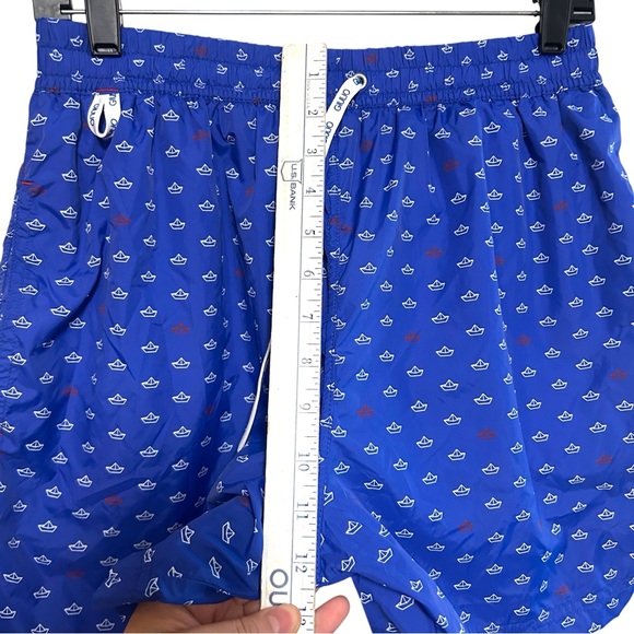 Giulio Spain M SWIMSUIT NADI swim trunks nylon ultra quick dry paper boat print - Picture 8 of 14